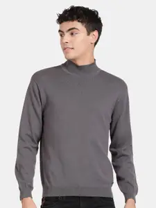 t-base High Neck Neck Long Sleeves Cotton Modal Pullover Sweater