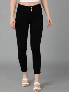 A-Okay Women Black Slim Fit Clean Look Stretchable Cotton Jeans