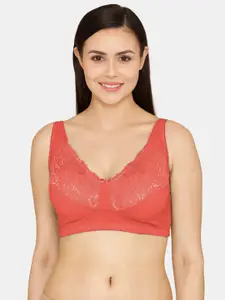 Zivame Floral Lace Half Coverage All Day Comfort Bra