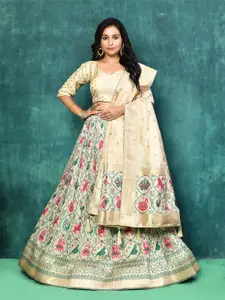 elora Off Semi Stitched Ready to Wear Lehenga & Unstitched Blouse With Dupatta