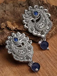 KARATCART Silver-Plated Contemporary Studs Earrings