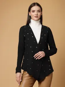 Mafadeny Embellished Open Front Shrug