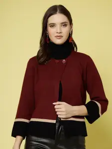 Mafadeny Women Button Long Sleeves Shrug