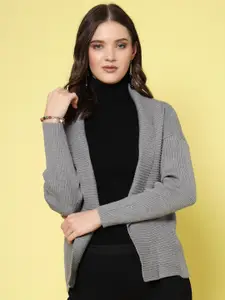 Mafadeny Shawl Collar Open Front Shrug