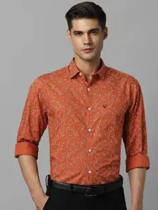 Allen Solly Slim Fit Floral Printed Pure Cotton Formal Shirt