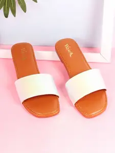 WZAYA Solid Open Toe Flats