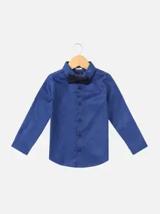 Allen Solly Junior Boys Slim Fit Micro Ditsy Printed Pure Cotton Casual Shirt