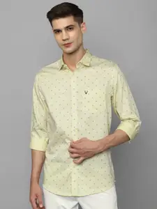 Allen Solly Slim Fit Micro Ditsy Printed Spread Collar Long Sleeve Cotton Casual Shirt