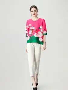 JC Collection Floral Printed Top & Trouser