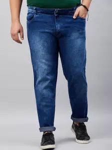 STUDIO NEXX Men Plus Size Slim Fit Mid-Rise Light Fade Stretchable Jeans