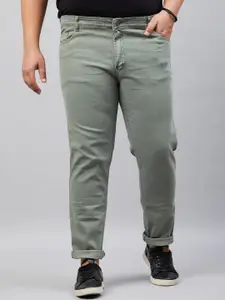 STUDIO NEXX Men Plus Size Mid-Rise Slim Fit Clean Look Stretchable Jeans
