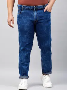 STUDIO NEXX Men Plus Size Mid-Rise Slim Fit Clean Look Stretchable Jeans