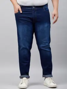 STUDIO NEXX Men Plus Size Mid-Rise Slim Fit Light Fade Stretchable Jeans