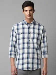 Louis Philippe Jeans Checked Slim Fit Pure Cotton Casual Shirt