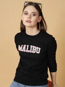 Rigo Typography Printed Cotton Pullover Sweatshirt