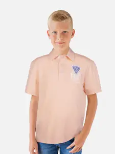 Gini and Jony Boys Graphic Printed Polo Collar Cotton T-shirt