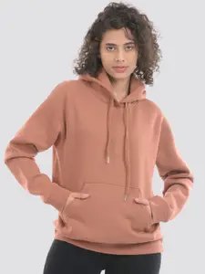 ONEWAY Women Solid Hooded Sweatshirt