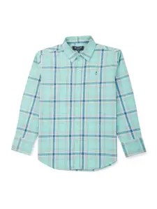 Gini and Jony Boys Tartan Checks Spread Collar Casual Shirt