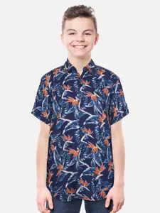 Gini and Jony Boys Floral Printed Cotton Casual Shirt