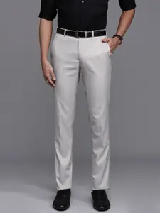 Raymond Men Checked Slim Fit Formal Trousers