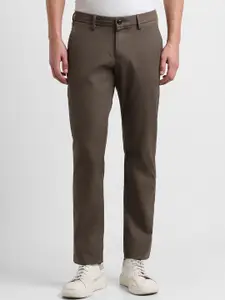 Allen Solly Men Slim Fit Mid-Rise Textured Regular Trousers