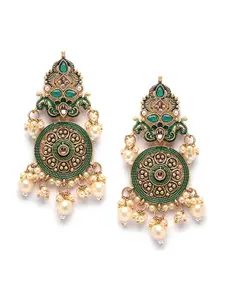 KARATCART Gold-Plated Kundan Studded Contemporary Chanbalis