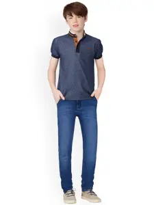 Gini and Jony Boys Mid-Rise Clrean Look Cotton Jeans