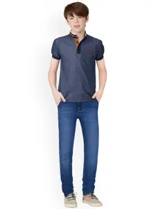 Gini and Jony Boys Mid-Rise Clrean Look Cotton Jeans