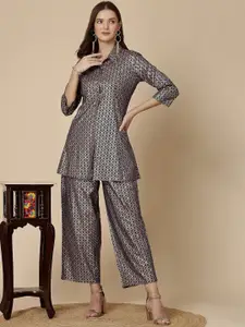 all about you Printed Shirt Stype Top & Palazzos