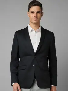 Allen Solly Textured Slim-Fit Notched Lapel Collar Single Breasted Formal Blazer