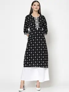 KALINI Ethnic Motifs Printed Straight Kurta
