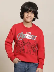Kids Ville Boys Avengers Printed Round Neck Cotton Sweatshirt