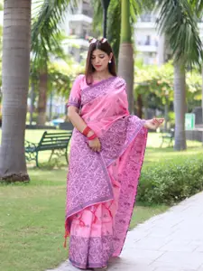 VISHNU WEAVES Woven Design Bhagalpuri Saree