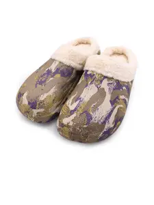 JENNA Men Camouflage Printed Lightweight Fur Room Slippers