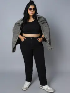 Freeform by High Star Women Plus Size Straight Fit High-Rise Stretchable Jeans