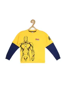 Peter England Boys Iron Man Printed Pure Cotton Sweatshirt