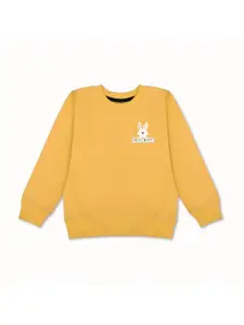 KIDSCRAFT Girls Round Neck Fleece Sweatshirt