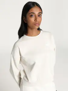 Puma Cotton Relaxed-Fit Round Neck Sweatshirt