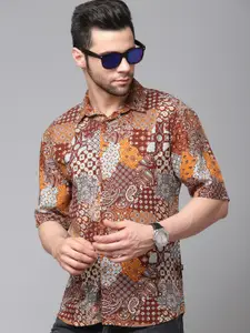 Rigo Comfort Slim Fit Ethnic Motifs Printed Casual Shirt