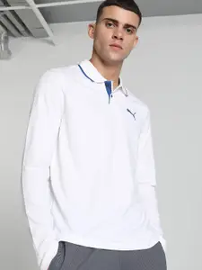Puma Cotton Long Sleeved Polo Sweatshirt