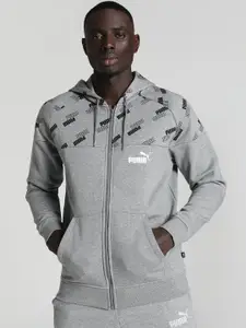 Puma Power Printed Full-Zip Cotton Sporty Jacket