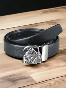 The Roadster Lifestyle Co. Men Black Textured Vegan Leather Belt