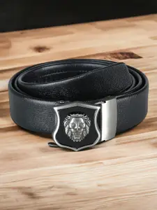 The Roadster Lifestyle Co. Men Black Textured Vegan Leather Belt