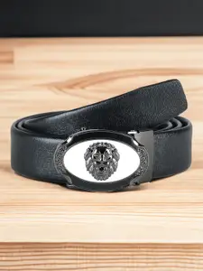 The Roadster Lifestyle Co. Men Black Vegan Leather Belts