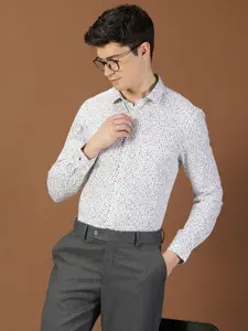 INVICTUS Original Slim Fit Floral Printed Pure Cotton Formal Shirt