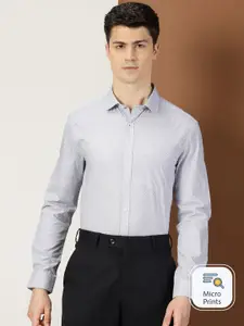 INVICTUS Original Slim Fit Micro Ditsy Printed Pure Cotton Formal Shirt