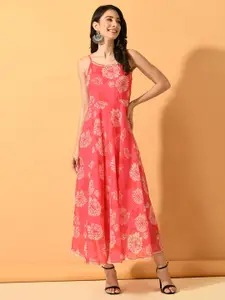 Sangria Floral-Printed Fit & Flared Dresses