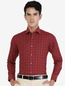 Greenfibre  Fit Grid Tattersall Checked Cotton Formal Shirt