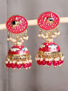 OOMPH Dome-Shaped Beaded Jhumkas