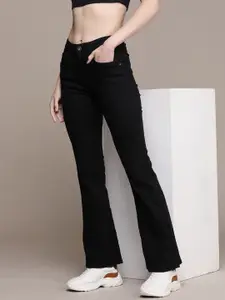The Roadster Life Co. Women Flared High-Rise Stretchable Jeans